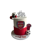 Arsenal soccer cake - Hearty Bakes