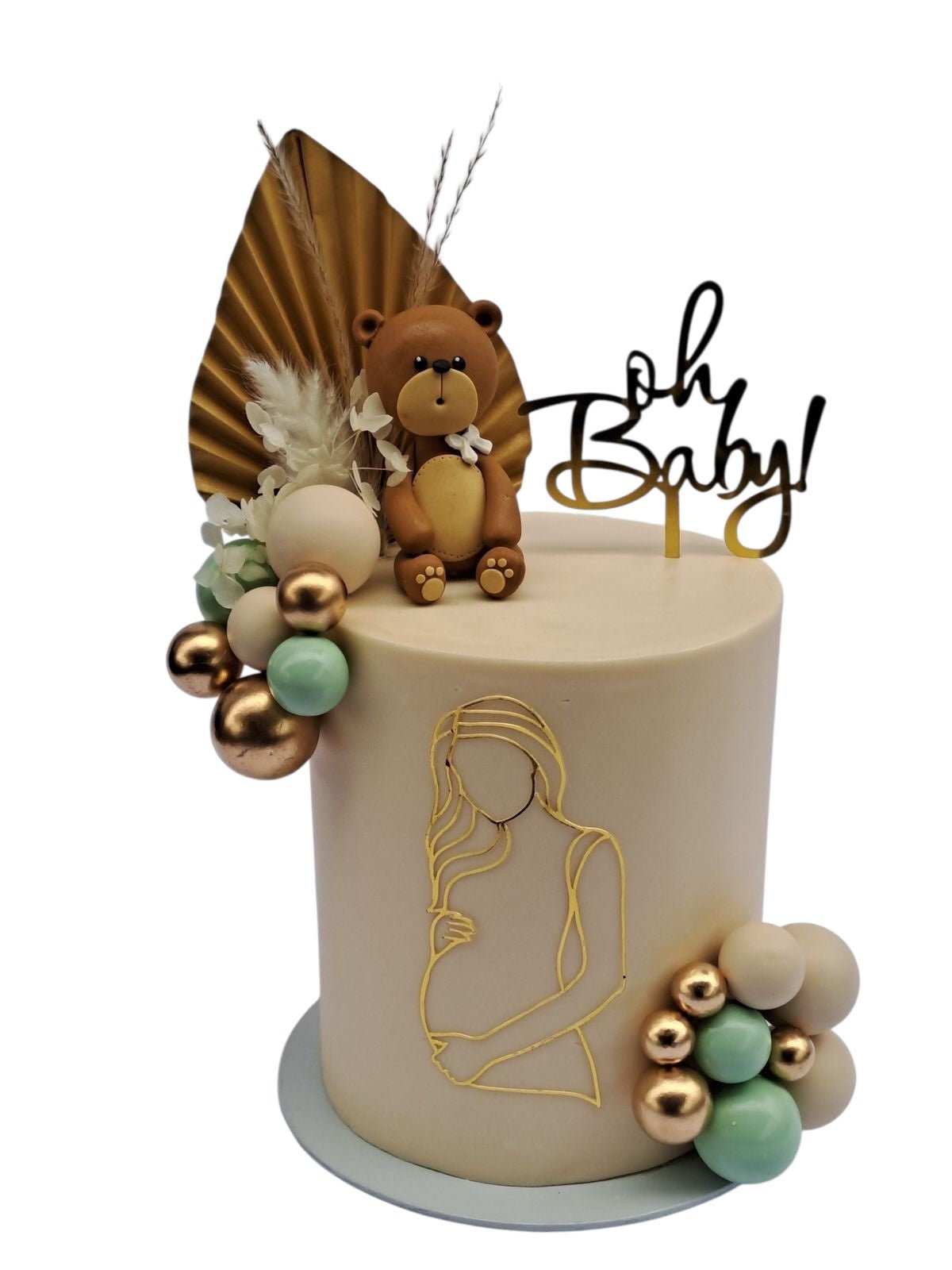 Gender neutral Babyshower cake - Hearty Bakes